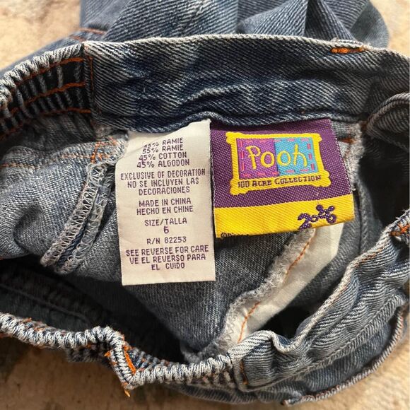 Vintage Winnie the Pooh Embroidered Jeans Kids size 6 - Picture 4 of 4